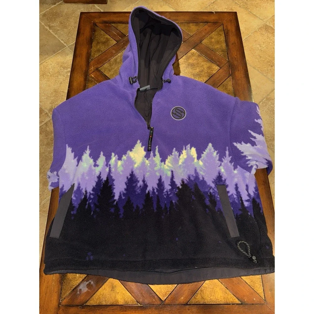 Puma Palace Palaska Fleece 1/4 Zip Jacket Purple Size XL‎